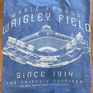 Wrigley Field Blue Graphic T-Shirt, Mens XXL